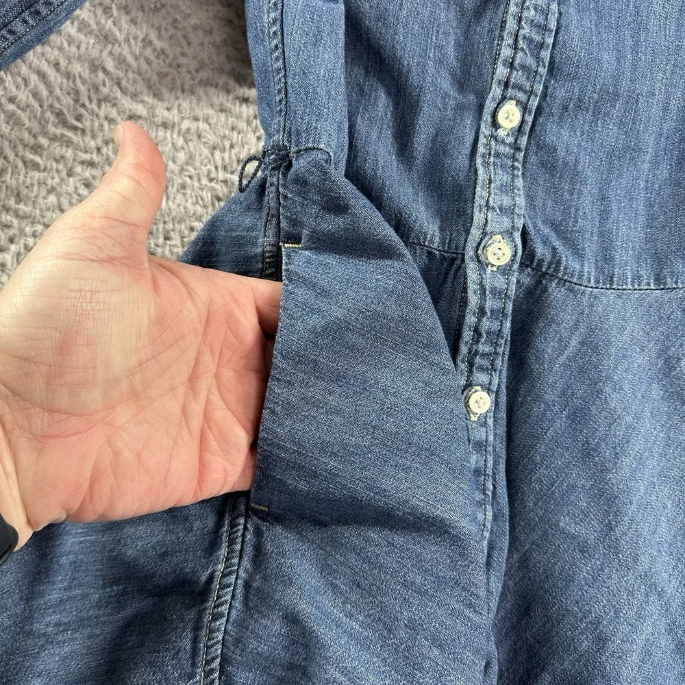 Polo Ralph Lauren Denim Shirt Dress A Line Youth‎ Girls 6 Flowy Pockets